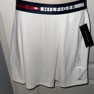 Tommy Hilfiger White Skirt with Logo Waistband